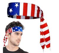 CNAFGBGG Bandana Drapeau américain, 41.3, Bandana américain Respirant, Absorbant la Transpiration, Bandeau élastique antidérapant avec Drapeau pour Hommes, Football, Tennis, entraînement, Costume.