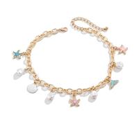 CNAFGBGG Collier à charme en or, Ellégant Belk Shells Elegant Beach Shells Pendants Collier pour femmes Cadeaux de la Saint-Valentin, étoile.