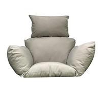 CNAFGBGG Coussin de Chaise en Forme d'œuf de Remplacement, imperméable, Doux et épais, Coussin Chaise Suspendu avec Appui-tête, Amovible et Lavable, pour Jardin extérieur, Gris Clair.