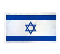CNAFGBGG Drapeau d'Israël avec œillet 3x5 Pieds en Polyester Pliable Protection UV Drapeau israélien Lavable en Machine Drapeaux de Pays décoratifs pour Festival, fête, événement Sportif.