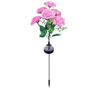 CNAFGBGG Fleurs solaires lumières solaires décoratives imperméables extérieures de fleur avec 7 lumières LED actionnées par lumière d'oeillet pour l'allée de jardin cour,