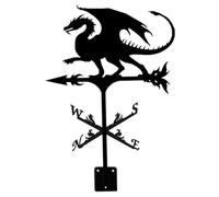 CNAFGBGG Girouette 23x13 '' girouette en Fer résistante aux intempéries girouettes en Forme de Dragon pour Cour, Jardin, Montage sur Toit, allée, Utilisation extérieure...