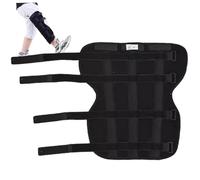 CNAFGBGG Immobilisation du genou 1pc pour les enfants Immobilisateur réglable du genou avec 3 assiette en alliage en aluminium avec une attelle de jambe en polyester avec ruban adhésif, M.