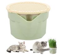 CNAFGBGG Jardinière d'herbe à Chat 3, 5 Pouces Boîte de Tasse d'herbe à Chat hydroponique en Plastique Facile cultiver Kit de Culture ' blé réutilisable sans Sol Germoir pour Chats 'intérieur..