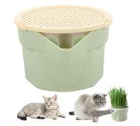 CNAFGBGG Jardinière d'herbe à Chat de 3, 5 Pouces, boîte en Plastique hydroponique pour Herbe à Chat, Facile cultiver, sans Sol, kit de Culture d' blé réutilisable, germoir pour Chats 'intérieur.