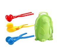 CNAFGBGG Kit d'outils de Fabrication de Boules Neige, Canard, Amour, cœur, Pingouin, Moule à Neige, Jeux Plein air, Jouet, 4 pièces..