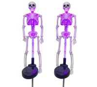 CNAFGBGG Lumière solaire d'extérieur pour Halloween, 2 pièces, décorations de cour pour Halloween