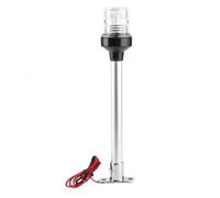 CNAFGBGG Lumières de Bateau Marines LED lumière d'ancrage 360 degrés Tout Autour LED feu de Navigation à Montage Fixe avec Base pour Bateaux Argent 10 Pouces...