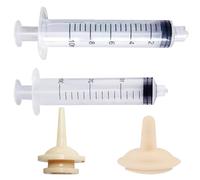 CNAFGBGG Mamelon pour Chatons, 2 pièces 10 ML + 30 ML seringue d'alimentation pour Chats, Sucette en Silicone sûre pour Chat, biberons Anti-Mastication pour Chiot pour l'allaitement M.