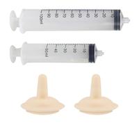 CNAFGBGG Mamelon pour Chatons, 2 pièces 50 ML + 100 ML seringue d'alimentation pour Chats, Sucette en Silicone sûre pour Chat, biberons Anti-Mastication pour Chiot pour l'allaitement L.