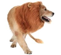 CNAFGBGG Mane de Lion pour Chien avec Queue drôle Mignon Chien Perruque Chien Lion Taille Taille Chien Lion Costume décoratif Costume de Chien réaliste pour Halloween fête des photoshoots