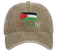 CNAFGBGG Palestine Chapeau palestinien Ajustement Palestinien Palestine Flag brodé des Chapeaux Simples de Baseball Respirant avec Un Soutien pour Les Hommes et Les Femmes Khaki..