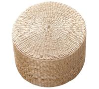 CNAFGBGG Pouf Rond Ottoman, 16x16x12 Natural tressé Pouf Ottoman farci, Petit Pied Confortable pour Le Salon, Chambre, pépinière.