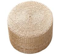 CNAFGBGG Pouf Rond Ottoman, 16x16x12 Pouf tressé Naturel rembourré, Petit Repose-Pieds Confortable pour Salon, Chambre à Coucher, Chambre d'enfant...