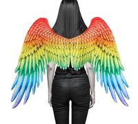 CNAFGBGG Rainbow Wing 3D Wing Costume Costume Halloween Butterfly avec des Sangles élastiques Pride pour Les Adultes Fancy Dishing Carnival, Dress Up Party..
