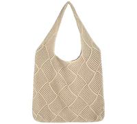 CNAFGBGG Sac fourre-tout à crochet 1PC, bobs à crochet en mailles boho, sac de plage en tricot de capacité pour les femmes la plage d'été