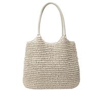 CNAFGBGG Sacs de Paille 1pc pour Femmes Tissu tissée décontractée fourre-Tout de capacité Portable d'été Portable léger pour la Vocation Vacances Voyage à la Plage.