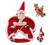 CNAFGBGG Tenue de Noël de Chien 2023 Santa Claus Riding Costume Costume de Noël Vêtements pour Chiens pour Animaux de Compagnie 12,5-20 kg de Noël Halloween Dress Up Cosplay Party.