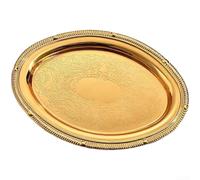 CNANRNANC 1 présentoir à bijoux vintage en métal pour bagues et bougies, accessoire photo rétro pour décoration d'intérieur pour salon, doré, 24 x 17 cm (18 x 13 cm, couleur dorée)