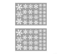 CNANRNANC 2x Décalques Flocon Neige PVC 50x35cm pour colle 2x Décalques