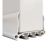 CNANRNANC Bande d'étanchéité insonorisée anti-poussière pour bas de porte avec brosse triple chambre et PVC réglable largeur 96 cm pour chambre à coucher et intérieur calme (blanc)