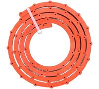 CNANRNANC Bande profilée flexible pour le travail du bois avec structure de type engrenage et trous pré-percés (orange, 1,5 m)