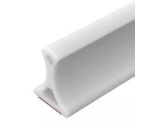 CNANRNANC Barrière de douche flexible de 2 m, bouchon d'eau en caoutchouc robuste pour séparation humide et sec, joint facile à installer pour lavabo de salle de bain et baignoire pour bord blanc