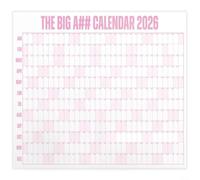 CNANRNANC Big A## Calendrier mural effaçable à sec 2026 avec aperçu annuel et système de code couleur pour une planification et des objectifs efficaces (rose)