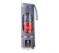 CNANRNANC Blender Portable 450ml 12 Lames Affûtées Rechargeable(Purple 7.4V)