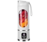 CNANRNANC Blender Portable 450ml 12 Lames Affûtées Rechargeable(White 7.4V)