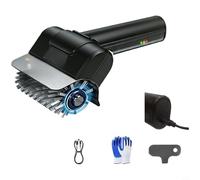 CNANRNANC Brosse électrique sans fil en acier inoxydable avec charge de type C et batterie de 2000 mAh pour barbecue et cuisine en plein air (B)