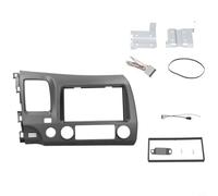 CNANRNANC Cadre d'autoradio LHD 2Din pour Honda Civic 2007-2011, stéréo 7 pouces pour kit tableau de bord avec faisceau de câblage, panneau en plastique ABS gris pour mise à niveau audio