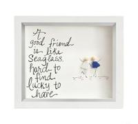 CNANRNANC Cadre photo en bois de conception européenne avec détails en verre de mer pour une utilisation intérieure orientée vers l'amitié