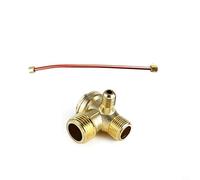 CNANRNANC Clapet anti-retour pour compresseur d'air 200 mm Tube d'échappement 3 ports Compresseur d'air clapet anti-retour en alliage de zinc Connecteurs filetés mâles Vannes unidirectionnelles -
