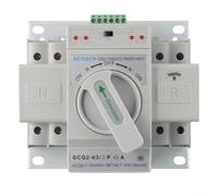CNANRNANC Commutateur de transfert d'énergie automatique 63 A 2 pôles monophasé Boîtier en métal blanc Cosses en fil de cuivre