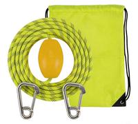 CNANRNANC Corde d'ancrage flottante réfléchissante pour kayak, canoë, bateau, 5,8 m et 12 m, ligne de bouée en PVC jaune fluo, très résistante pour cordon en polypropylène tressé avec crochet en acier