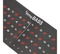CNANRNANC Décalcomanies de carte de notes de guitare, autocollant pour guitare basse 4/5 cordes, pour apprendre les échelles et placer facilement les notes (quatre cordes)