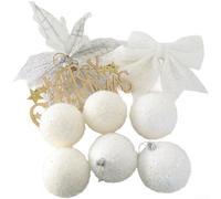 CNANRNANC Décorations de vacances en peluche douce avec boules pelucheuses et signe astrologique creux en bois pour sapin de Noël et utilisation saisonnière (C)