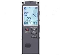 CNANRNANC Dictaphone numérique USB avec lecteur MP3, appareil d'enregistrement audio numérique compact pour réunions et conférences