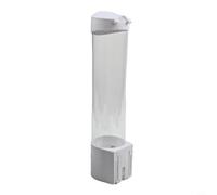 CNANRNANC Distributeur de gobelets en papier mural avec bouchon à rabat - Mécanisme de traction facile à remplir pour tasses à eau - Support de rangement anti-poussière pour cuisine, hôpital, bureau