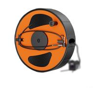 CNANRNANC Enrouleur de câble d'appareil photo 50 m en acier inoxydable ABS pour boîtier de rangement à double roulement pour les amateurs de pêche, noir et orange