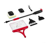 CNANRNANC Ensemble d'outils de nettoyage d'aquarium 7 en 1 avec racloir, épuisette, brosse, râteau, éponge double face, pince et tige pour nettoyage d'aquarium (1 lot)