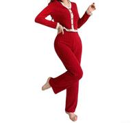 CNANRNANC Ensemble Polyester Élastique Confortable Quatre Saisons(Red S)