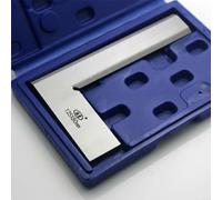 CNANRNANC Équerre mécanique de classe de précision 1 en acier inoxydable angle unilatéral 90 ° bord droit bord carré ingénieur accessoire de composant de gadget (125 × 80 mm)