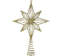 CNANRNANC Étoile de Sapin Découpée 23cm Ornement 3D Argent(C)