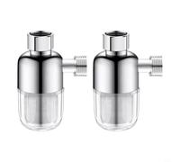 CNANRNANC Filtre à eau de douche anticalcaire avec raccord 1,27 cm, avec filtre en acier inoxydable 40 pour enlever la rouille et les débris métalliques