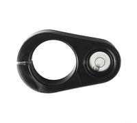 CNANRNANC Fiole de niveau à bulle avec support pour poteaux de mesure de 32 mm de diamètre, boîtier rond en alliage d'aluminium, type cerceau en plastique, pour applications d'arpentage GPS