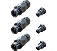 CNANRNANC For Betteri BC01 Lot de 3 embouts femelles à 3 pôles pour onduleur Hoymiles, connexion solaire étanche IP68, 25 A 250 V AC, pièce d'alimentation en énergie alternative