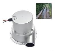 CNANRNANC Générateur hydraulique CC 12 V 24 V 5 A pour remplacement de panneau solaire de 19 V 38 V, turbine à eau en métal pour irrigation à distance hors réseau, argent