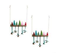 CNANRNANC Guirlande lumineuse LED festive avec grelots colorés, convient pour les fêtes de vacances et la décoration intérieure avec technologie LED à économie d'énergie (2 pièces)